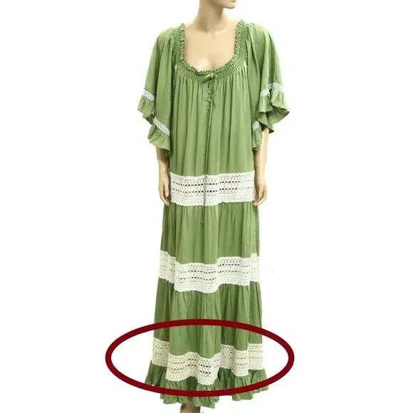 knitted dress long maxi summer Brezia Blue Knitted Maxi Dress with Long Sleeves and Gold Button Details main image 0